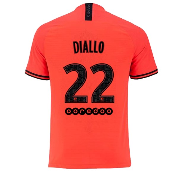 JORDAN Camiseta Paris Saint Germain NO.22 Diallo 2ª 2019/20 Naranja